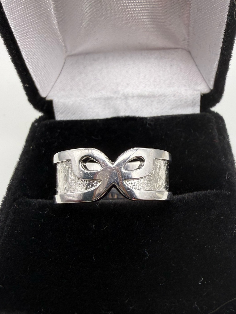 Arbonne Sterling Silver Ribbon Bow Ring Band RVPs